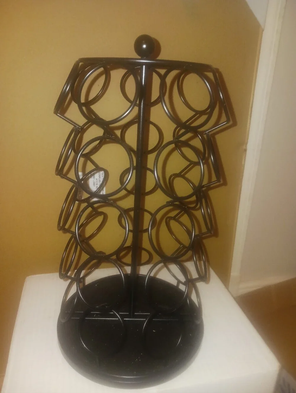 Rotating Metal Coffee Pod Carousel Holder - Black